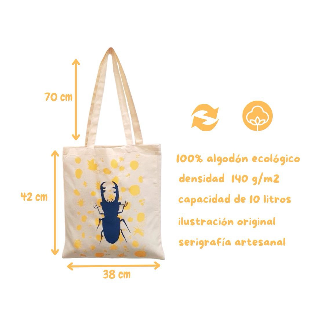 Bolsa tela tote bag tiesto calavera