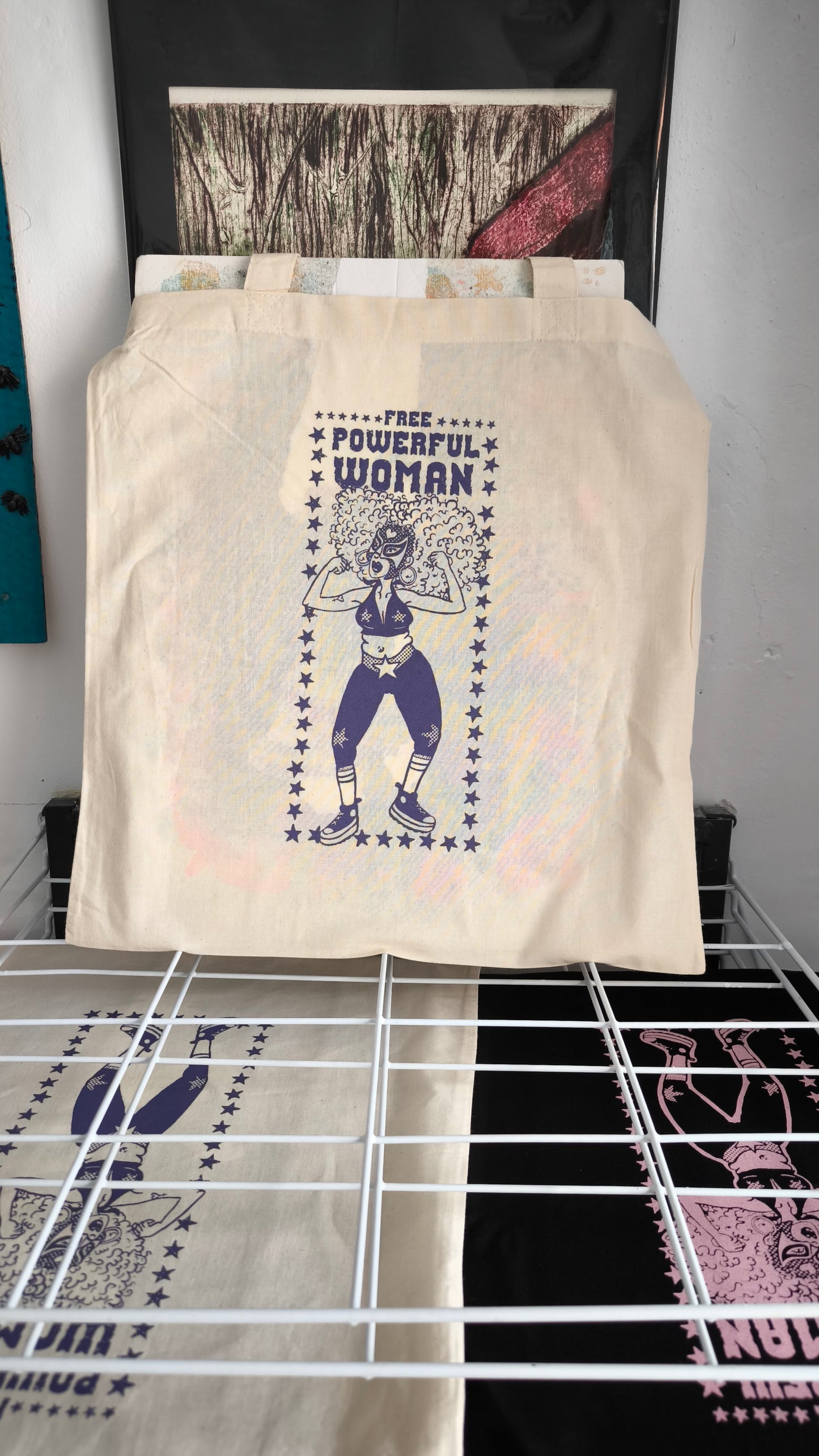 Bolsa tela tote bag Mujer Luchadora!! FREE POWERFUL WOMAN