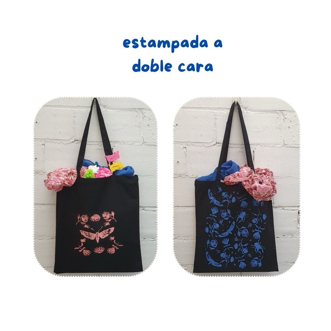 Bolsa tote bag Polilla rosa