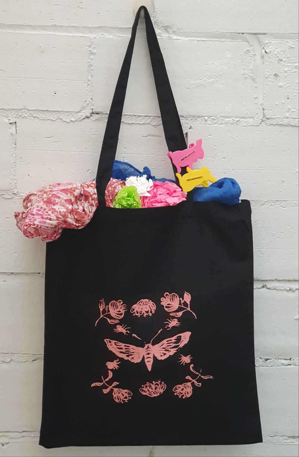 Bolsa tote bag Polilla rosa