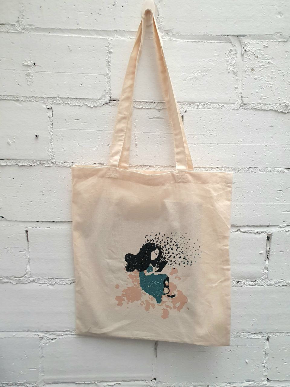 Bolsa tote bag ilustración serigrafía