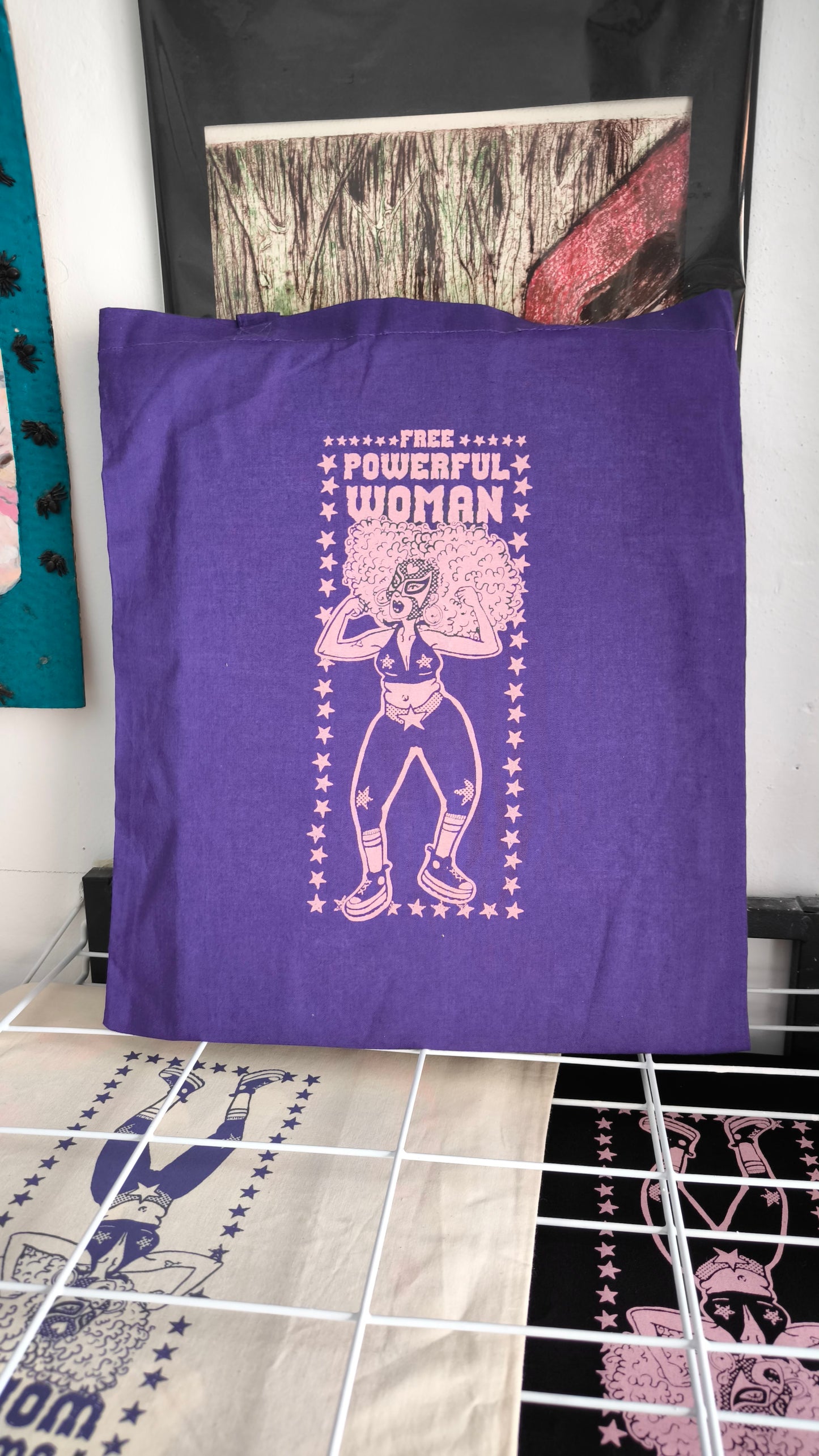 Bolsa tela tote bag Mujer Luchadora!! FREE POWERFUL WOMAN