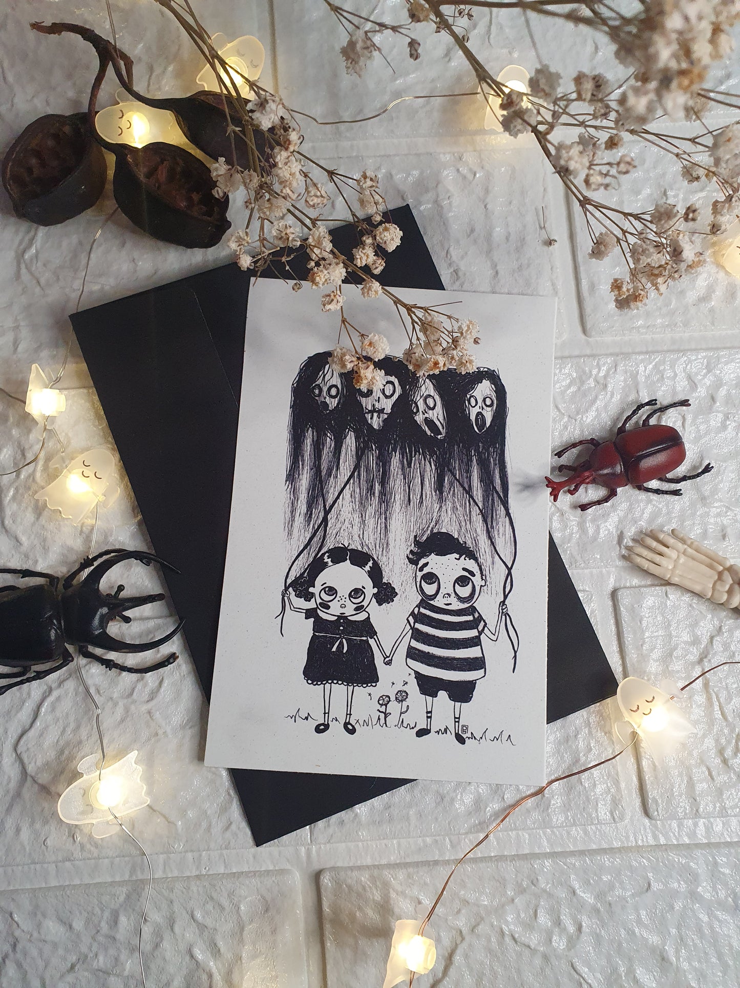 Postales Halloween ilustradas – Edición Print