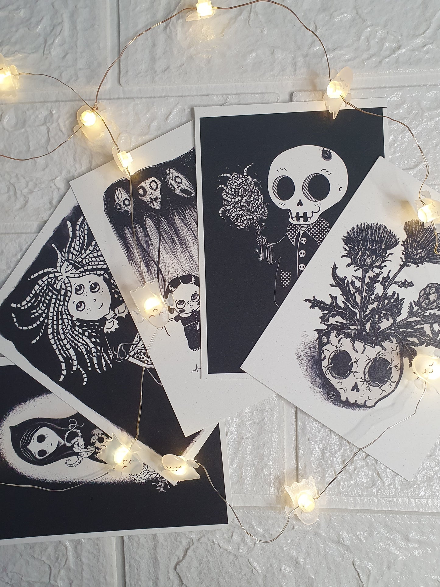 Postales Halloween ilustradas – Edición Print