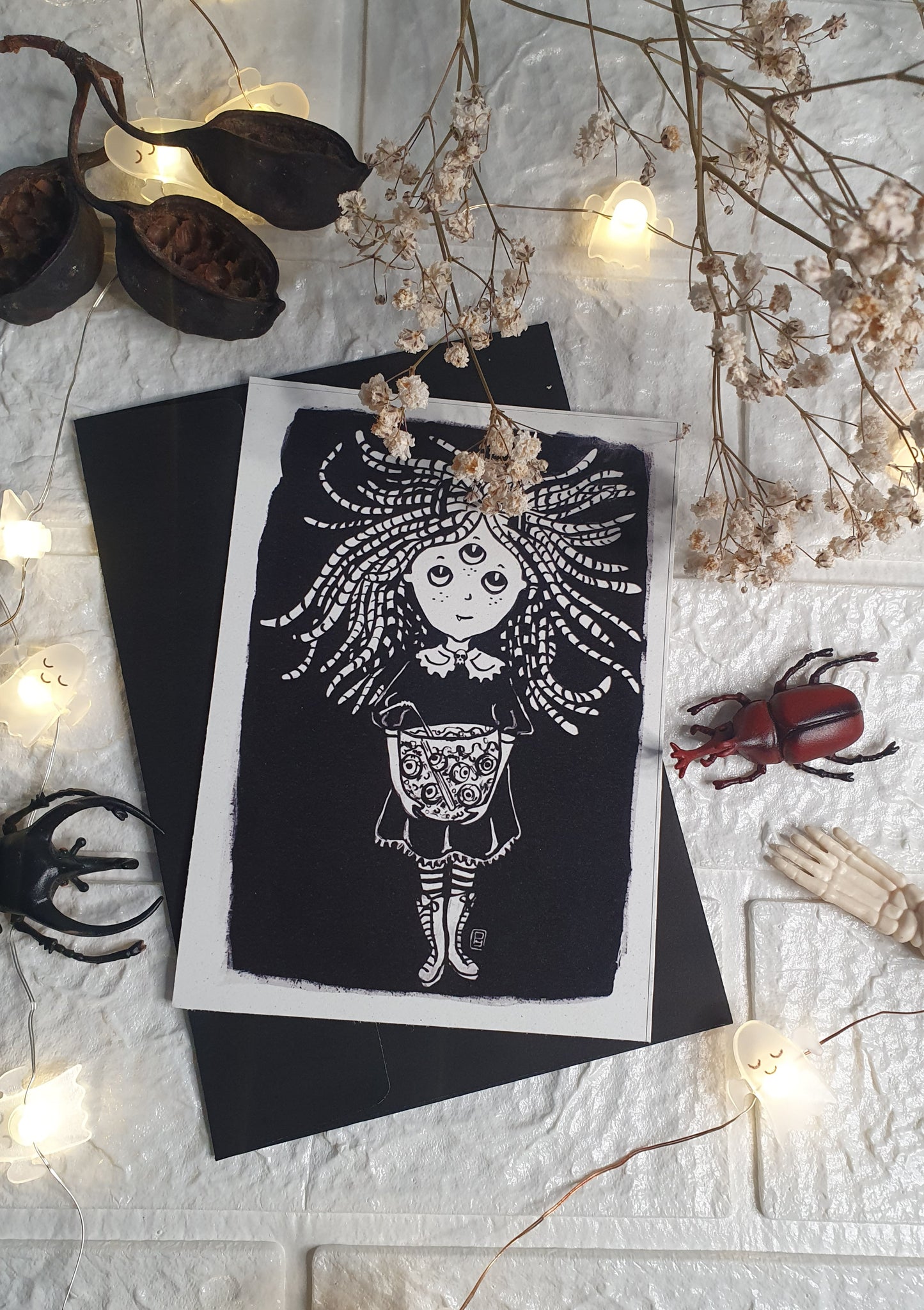 Postales Halloween ilustradas – Edición Print