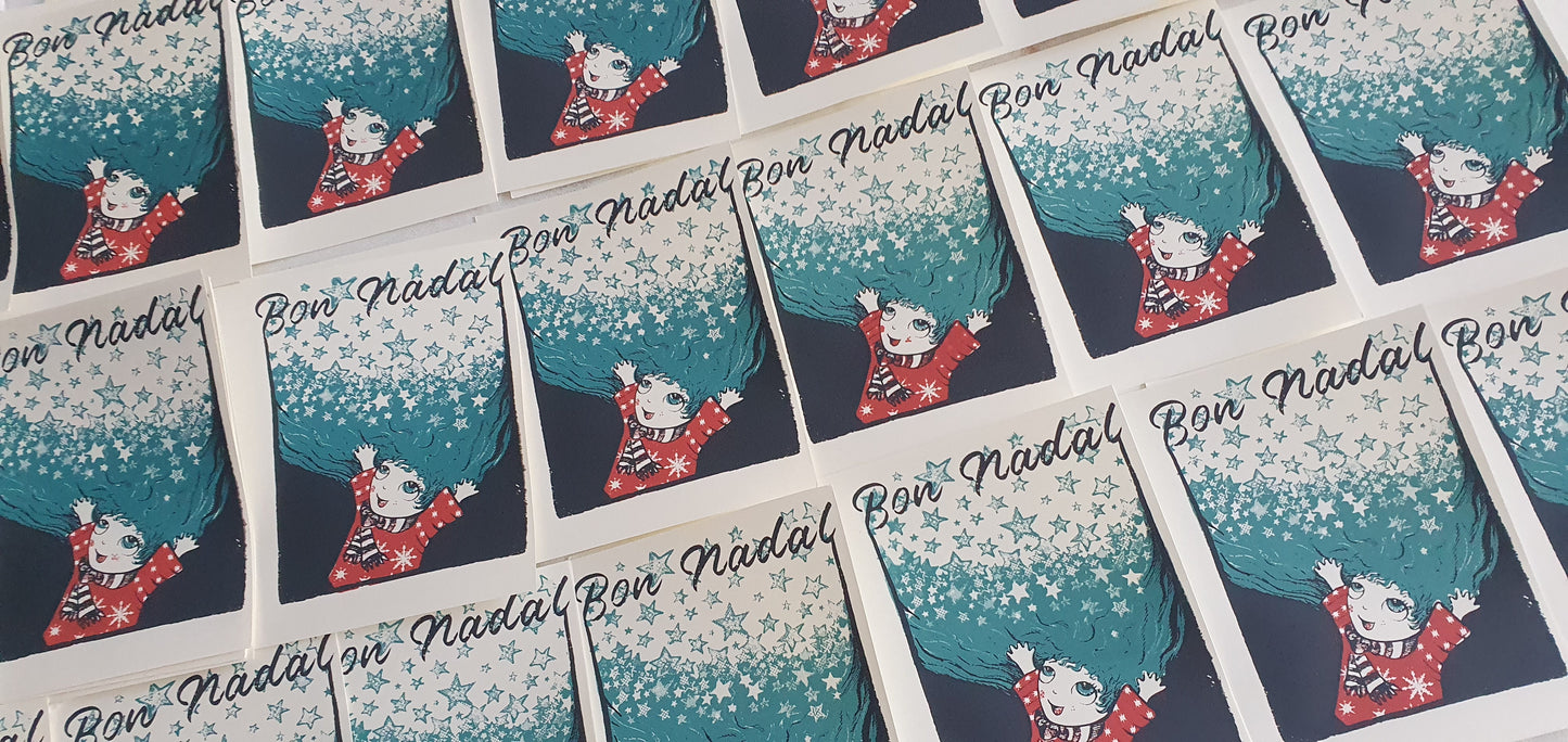 Postal obra gráfica "Bon Nadal"