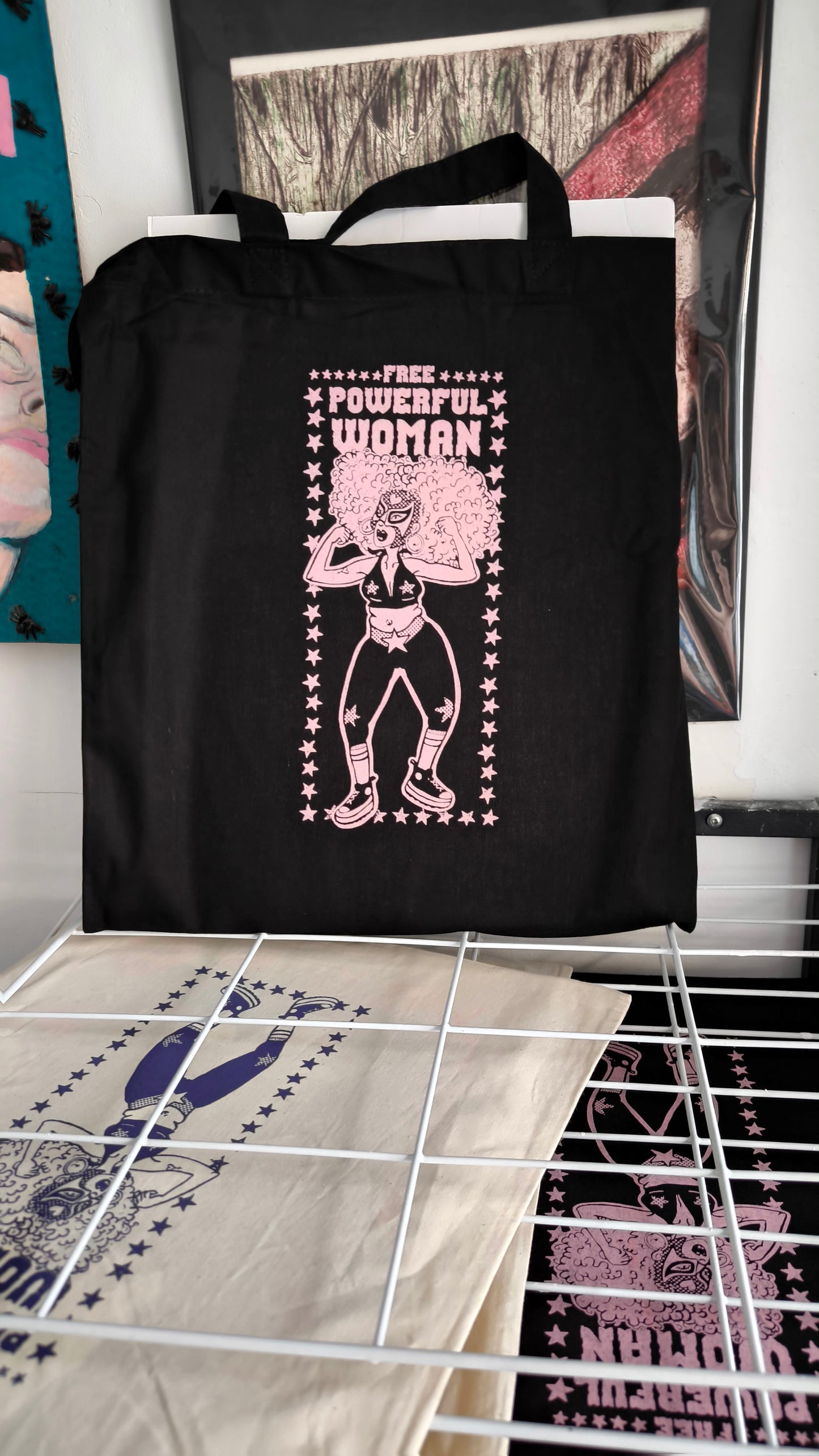 Bolsa tela tote bag Mujer Luchadora!! FREE POWERFUL WOMAN