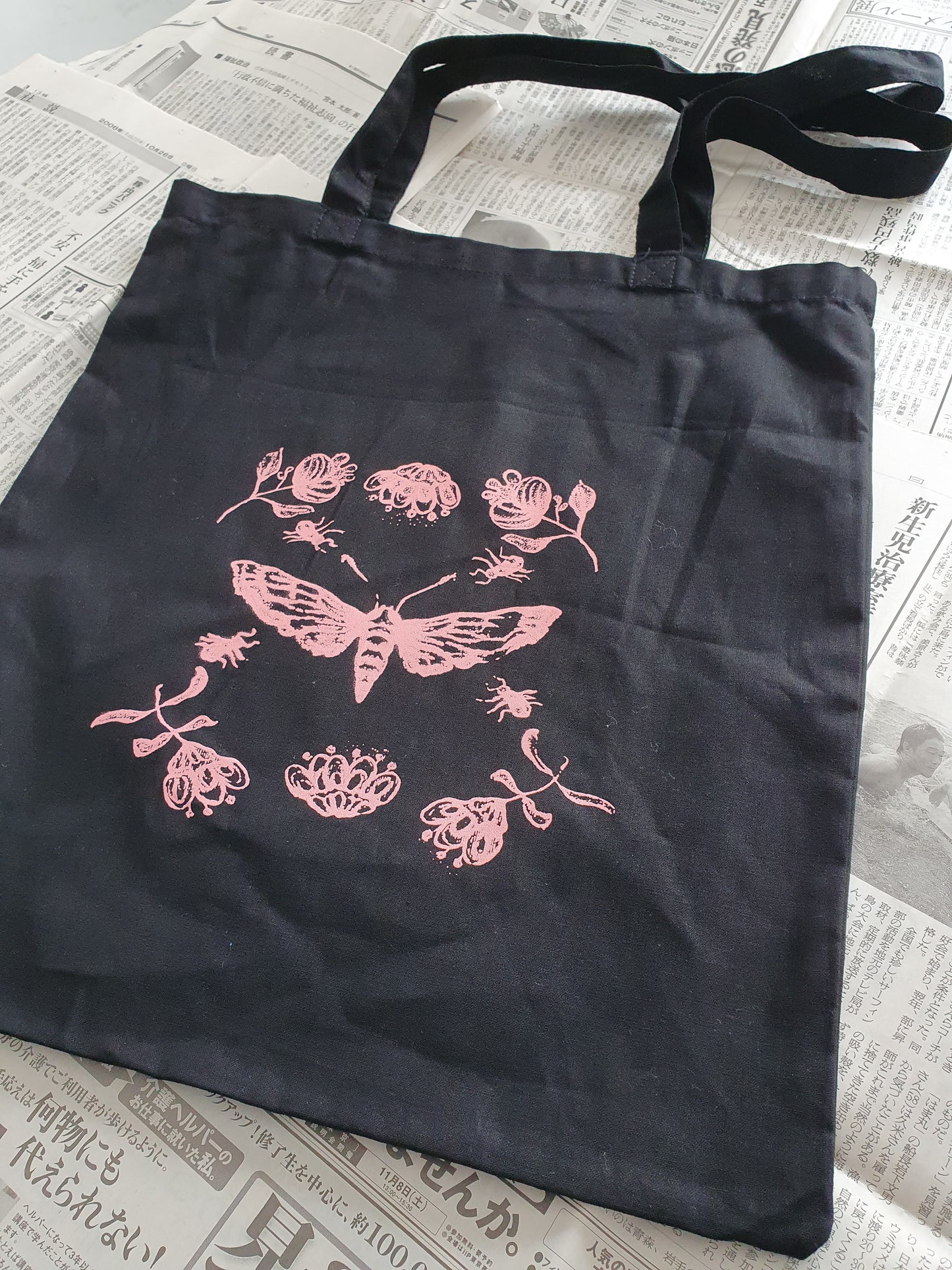 Bolsa tote bag Polilla rosa