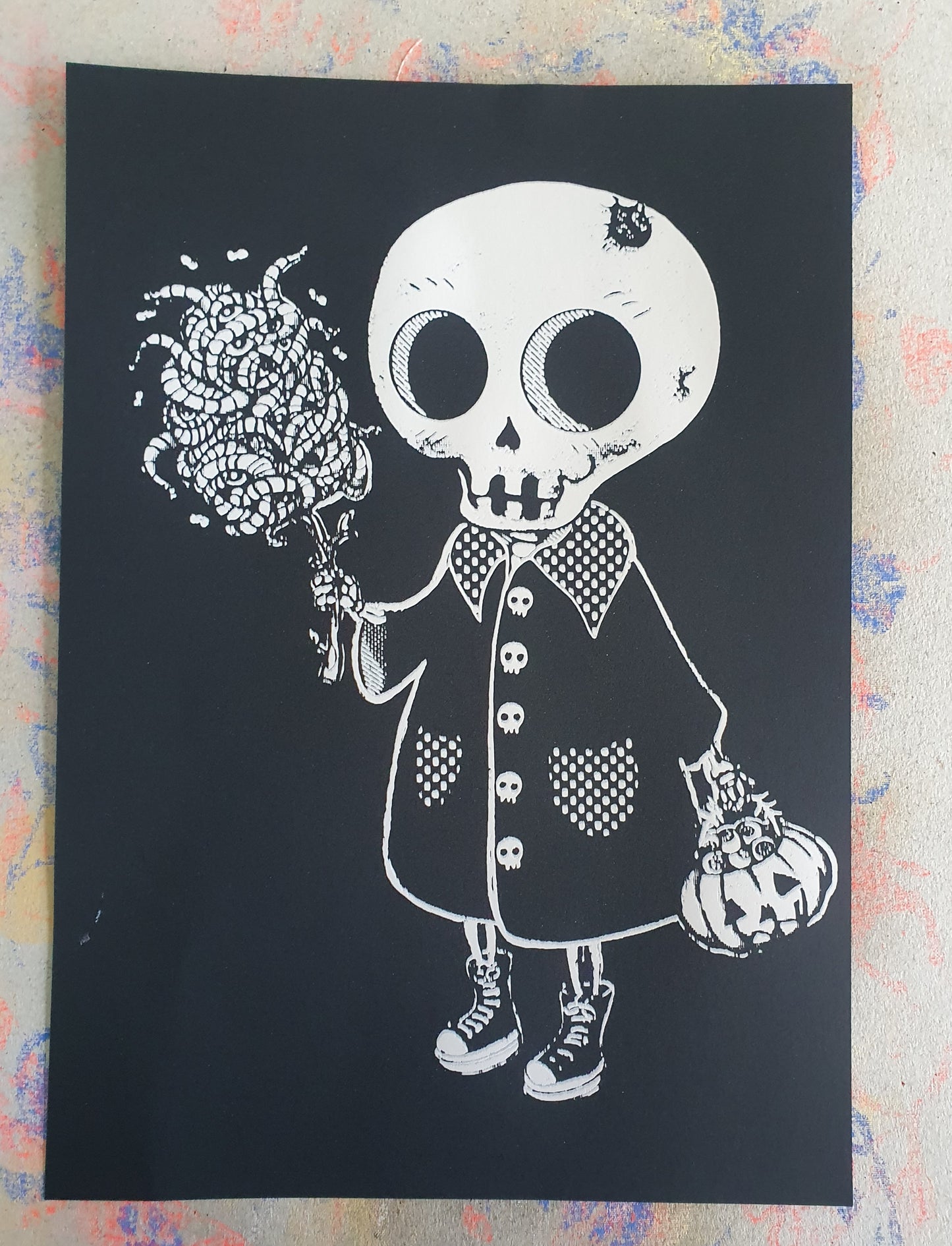 Camiseta ESQUELETITO 🐛💀