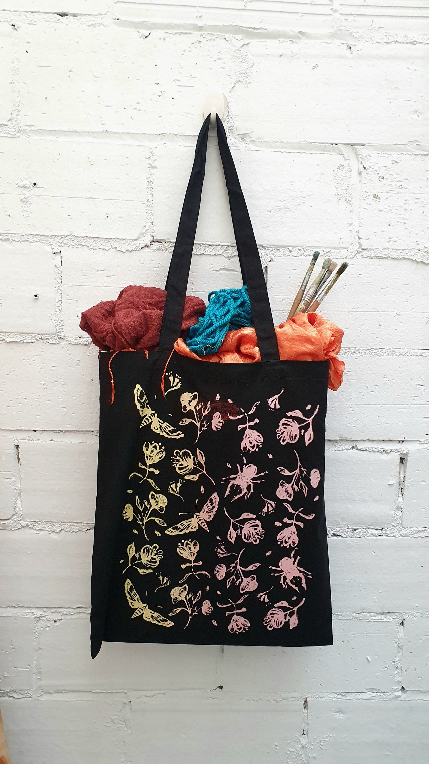 Bolsa tote bag blue insect